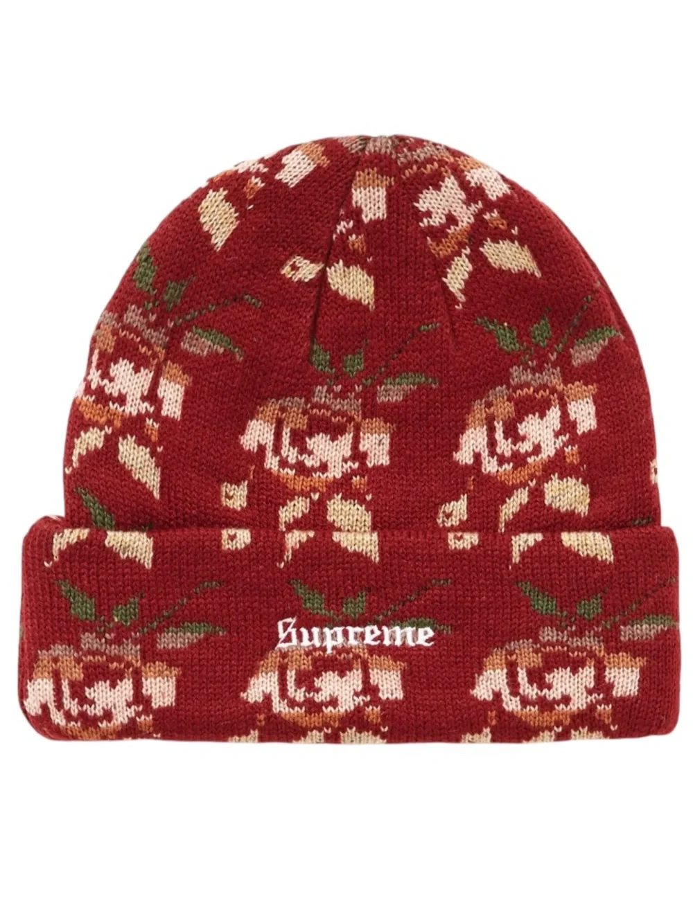 SUPREME Rose Jacquard Beanie